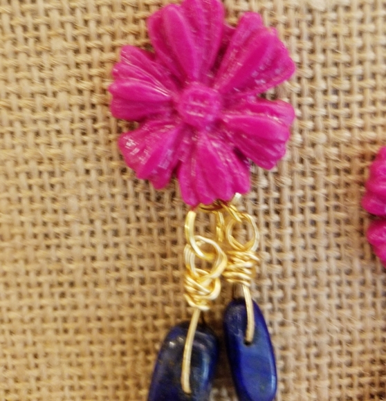 Handcrafted clay earrings - Picture 6 of 6